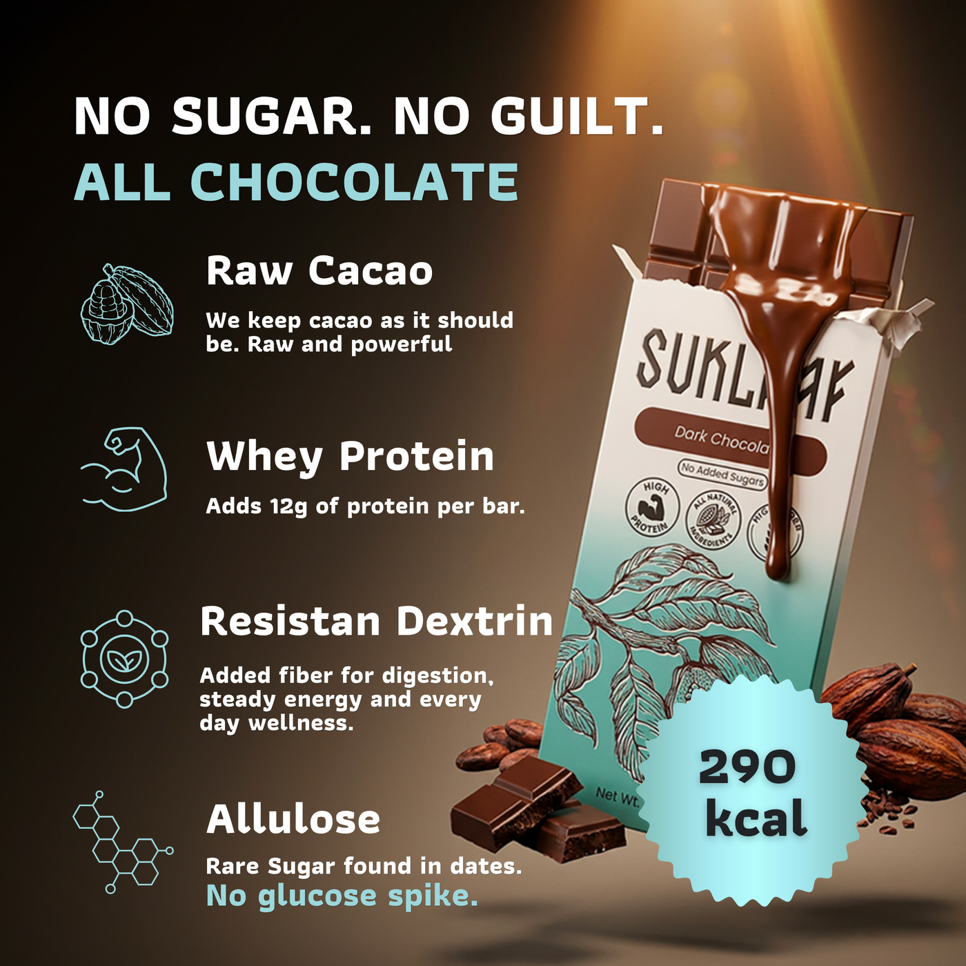 Suklaaf Dark Chocolate Bar